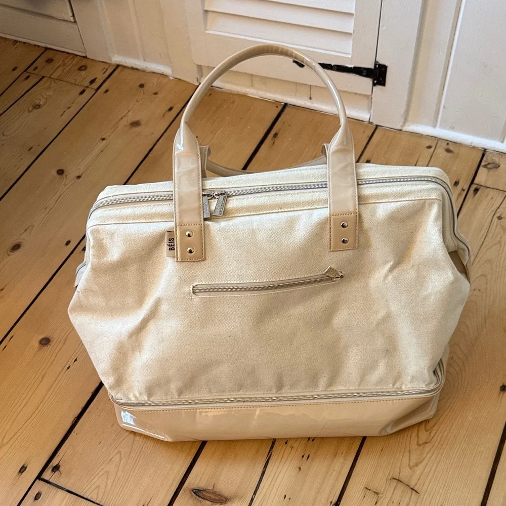Beige Travel Tote Bag